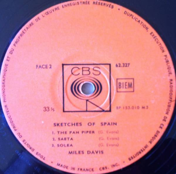Miles Davis - Sketches Of Spain | CBS (62.327) - 4