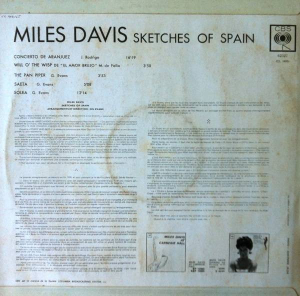 Miles Davis - Sketches Of Spain | CBS (62.327) - 2