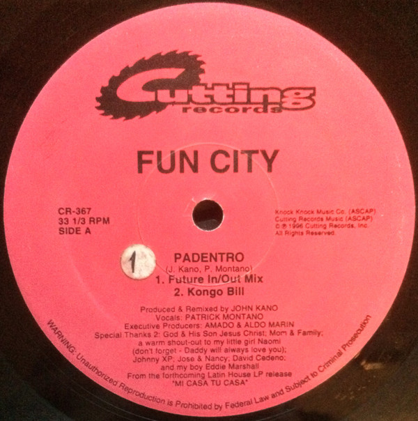 Fun City - Padentro | Cutting Records (CR-367)