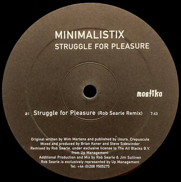 Minimalistix - Struggle For Pleasure | Mostiko (23 200246) - main
