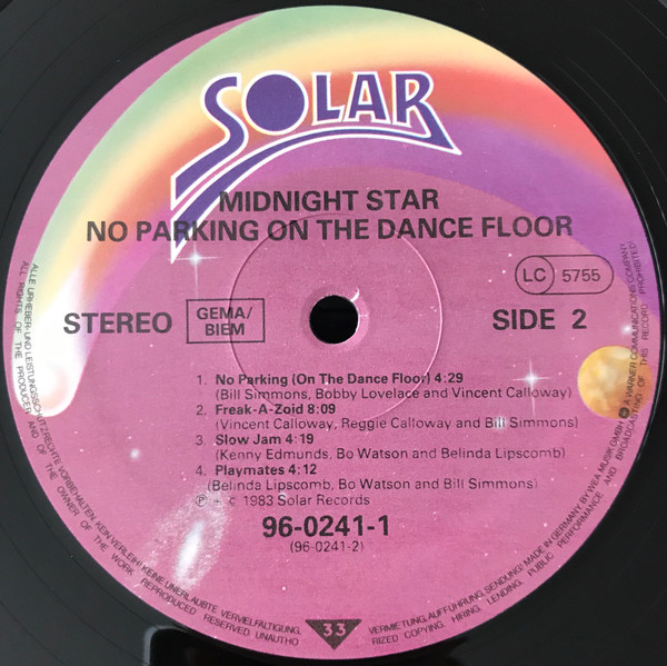 Midnight Star - No Parking On The Dance Floor | Solar (96-0241-1) - 4