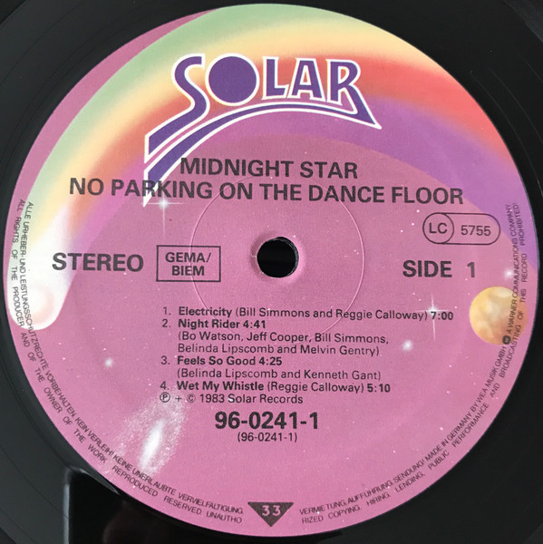 Midnight Star - No Parking On The Dance Floor | Solar (96-0241-1) - 3