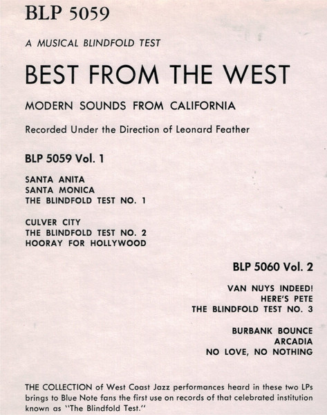 Various - Best From The West Vol. 1 Modern Sounds From California A Musical Blind Fold Test / Best From The West Vol. 2 Modern Sounds From California A Musical Blindfold Test | Blue Note (054-2600191) - 3 Various - Best From The West Vol. 1 Modern Sounds From California A Musical Blind Fold Test / Best From The West Vol. 2 Modern Sounds From California A Musical Blindfold Test | Blue Note (054-2600191) - 3