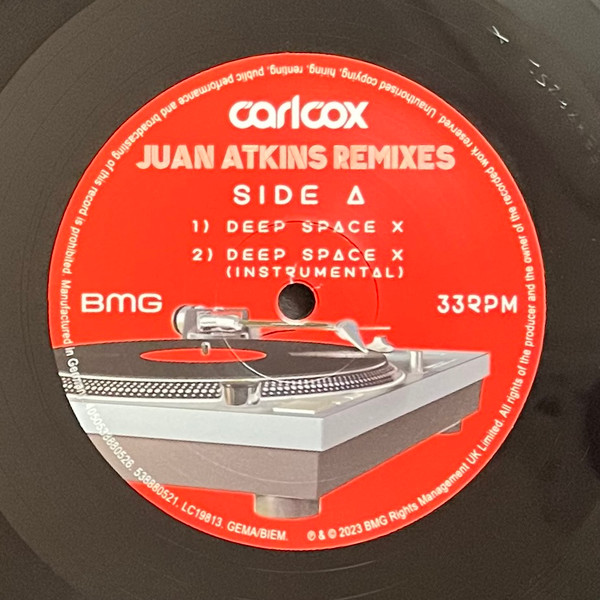 Carl Cox - Deep Space X (Juan Atkins Remixes) | BMG (538880521) - 3