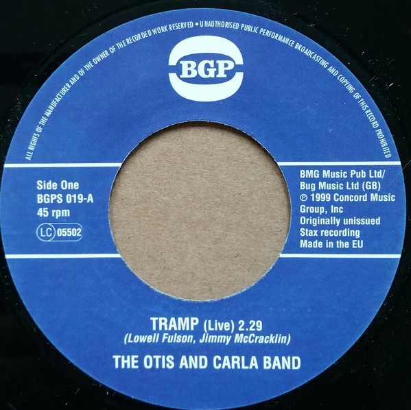 The Otis And Carla Band / Louise McCord - Tramp / Better Get A Move On | BGP Records (BGPS 019)
