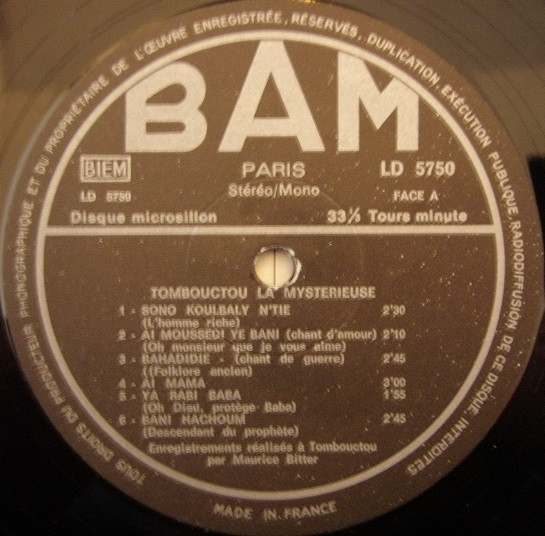 Unknown Artist - Tombouctou La Mystérieuse | BAM (LD 5750) - 3