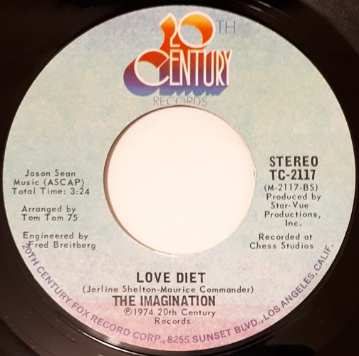The Imaginations - There's Another On Your Mind / Love Diet | 20th Century Records (TC-2117) - 2
