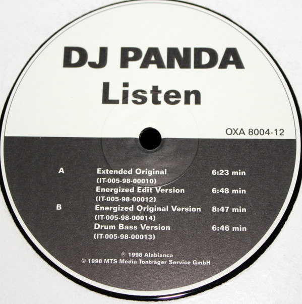 DJ Panda - Listen | Oxa (OXA 8004-12)