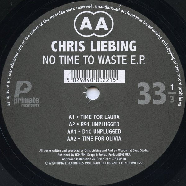 Chris Liebing - No Time To Waste E.P. | Primate Recordings (PRMT 022) - 2 Chris Liebing - No Time To Waste E.P. | Primate Recordings (PRMT 022) - 2