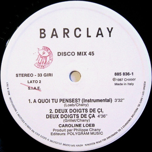 Caroline Loeb - A Quoi Tu Penses? | Barclay (885 836-1) - 4