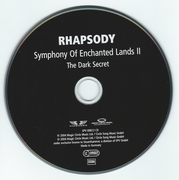 Rhapsody - Symphony Of Enchanted Lands II - The Dark Secret | Steamhammer (SPV 085-69612 CD) - 3
