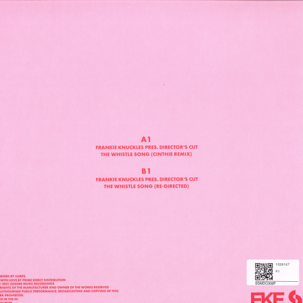 Frankie Knuckles Pres. Director's Cut - The Whistle Song (Cinthie Remix) | SoSure Music (SSMDC008P) - 2