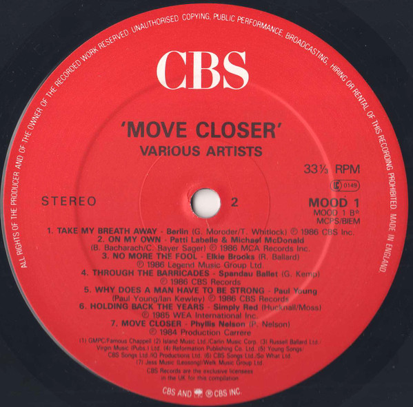 Various - Move Closer | CBS (MOOD 1) - 4 Various - Move Closer | CBS (MOOD 1) - 4