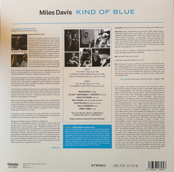 Miles Davis - Kind Of Blue | Valentine Records (896704) - 2