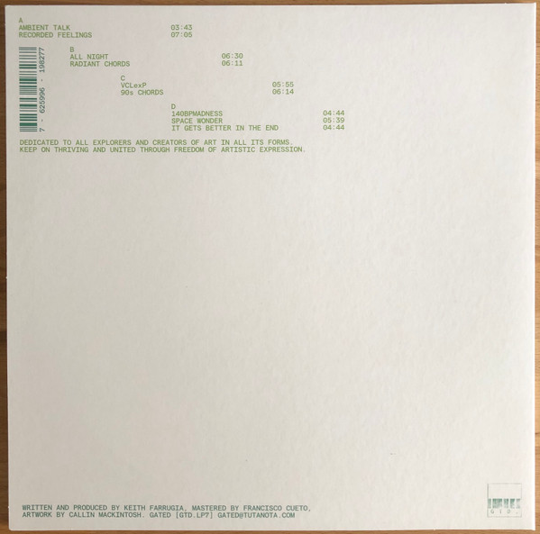 Sound Synthesis - Schematics | Gated Recordings (GTD.LP7)