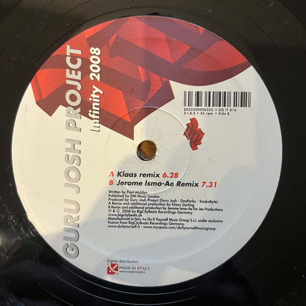 Guru Josh Project - Infinity 2008 | Do It Yourself Entertainment (DO IT 816) - main