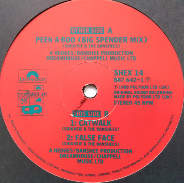Siouxsie & The Banshees - Peek-A-Boo | Wonderland (SHEX 14) - 4