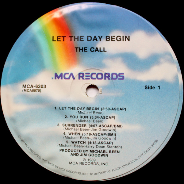 The Call - Let The Day Begin | MCA Records (MCA-6303) - 4 The Call - Let The Day Begin | MCA Records (MCA-6303) - 4