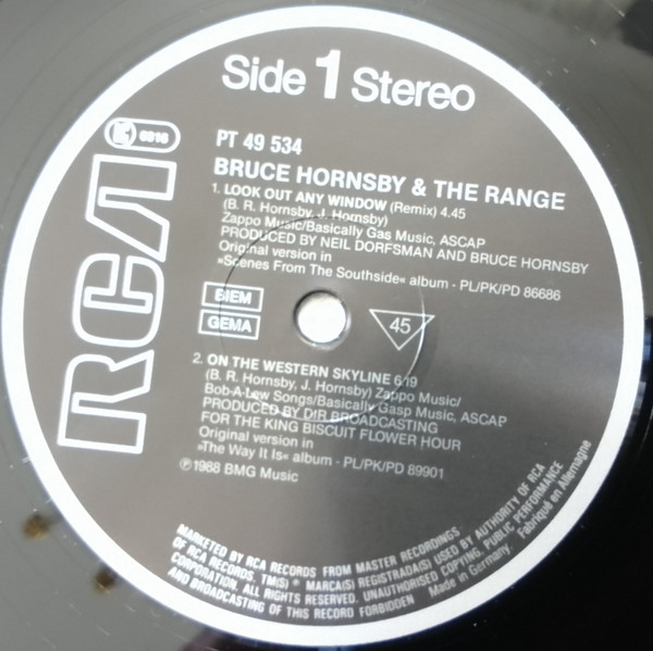 Bruce Hornsby And The Range - Look Out Any Window | RCA (PT 49534) - 3