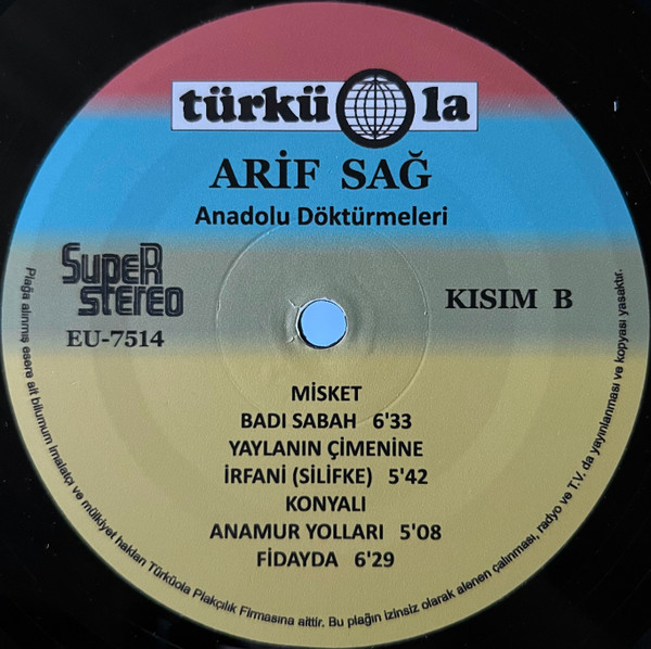 Arif Sağ - Anadolu Döktürmeleri | Türküola (7514) - 4