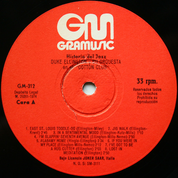Duke Ellington And His Orchestra - En El "Cotton Club" | Gramusic (GM-312) - 4 Duke Ellington And His Orchestra - En El "Cotton Club" | Gramusic (GM-312) - 4