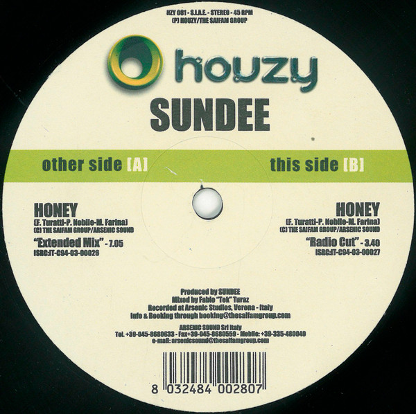 Sundee - Honey | Houzy Records (HZY 081)