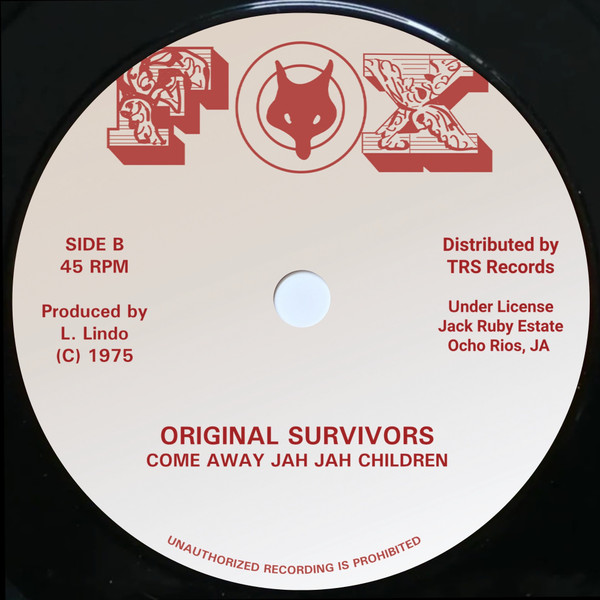 Black Survivors / Original Survivors - Come Away Jah Jah Children / Come Away Jah Jah Children / | Fox (TRS-JR-1) - main