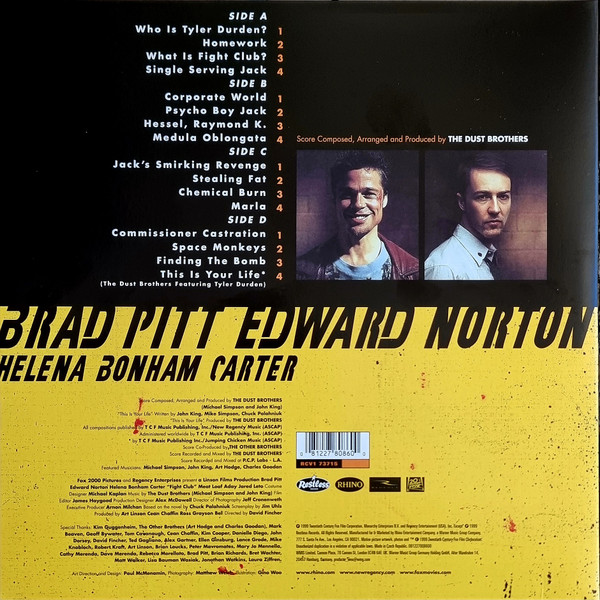 The Dust Brothers - Fight Club - Original Motion Picture Score | Rhino Records (RCV1 73715) - 4