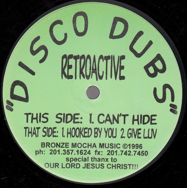 Retroactive - Disco Dubs | Bronze Mocha Music (BMM 123)