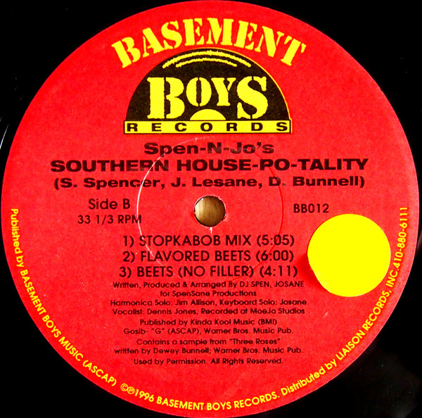 Spen-N-Jo's Southern House-Po-Tality - Stop!!! (Feel What Ya Wont) (Tasty Remixes) | Basement Boys Records (BB012) - 4