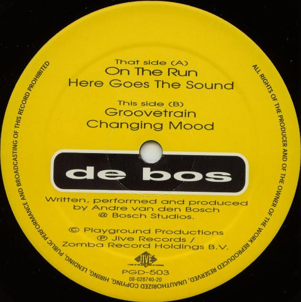 De Bos - On The Run | Playground Productions (PGD-503)