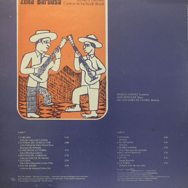Zélia Barbosa - Sertão Y Favelas: Cantos De Lucha De Brasil | Discos NCL (NCL-LP-0029) - 2 Zélia Barbosa - Sertão Y Favelas: Cantos De Lucha De Brasil | Discos NCL (NCL-LP-0029) - 2