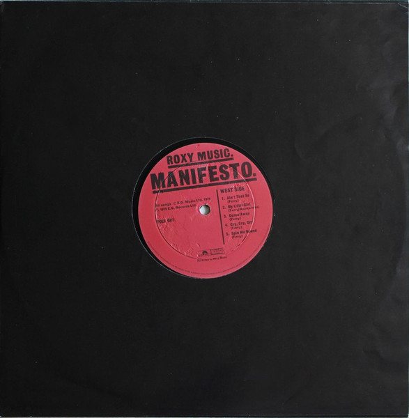 Roxy Music - Manifesto | Polydor (POLH 001) - 3