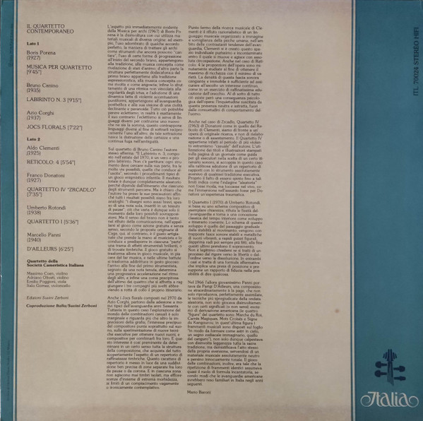 Società Cameristica Italiana - Il Quartetto Contemporaneo | Italia (ITL 70024) - 2 Società Cameristica Italiana - Il Quartetto Contemporaneo | Italia (ITL 70024) - 2