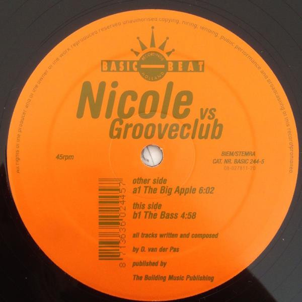 Nicole vs. The Grooveclub - The Big Apple | Basic Beat Recordings (BASIC 244-5) - main
