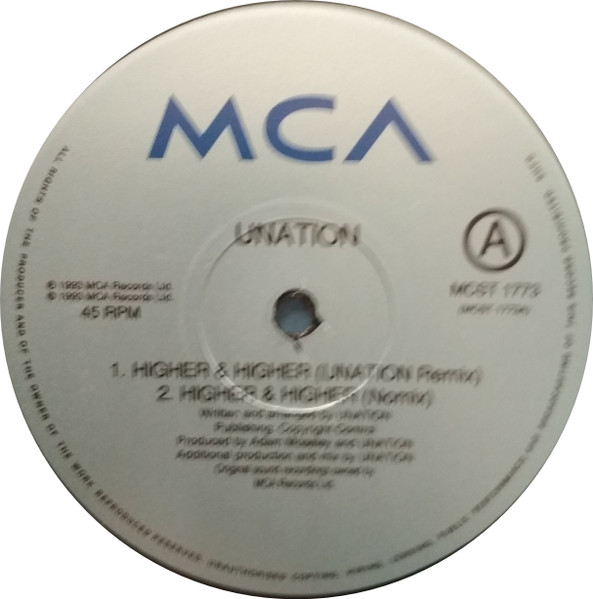 Unation - Higher And Higher | MCA Records (MCST 1773) - 3