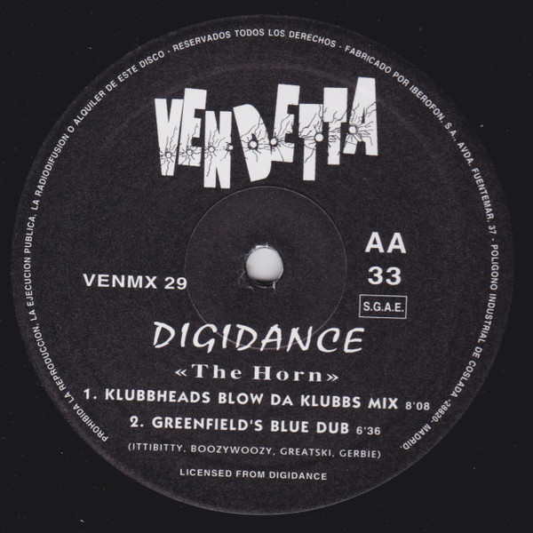 Digidance - The Horn | Vendetta Records (VENMX 29) - 3