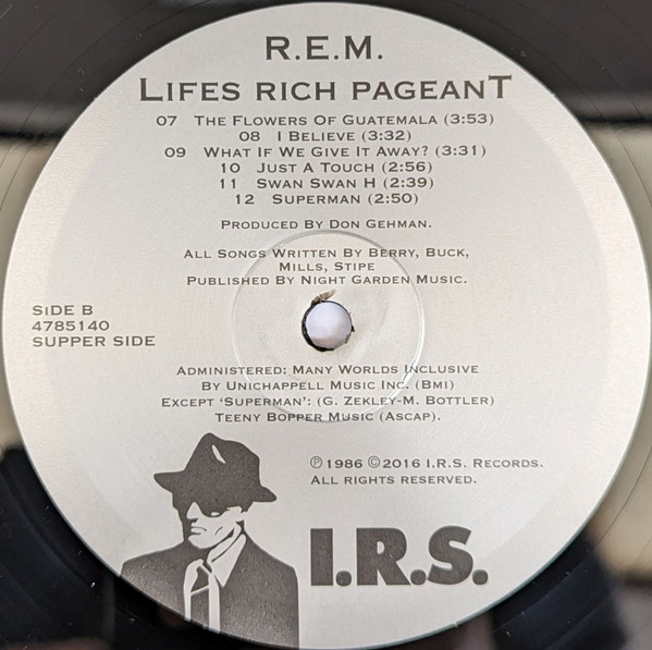R.E.M. - Lifes Rich Pageant | I.R.S. Records (4785140) - 4