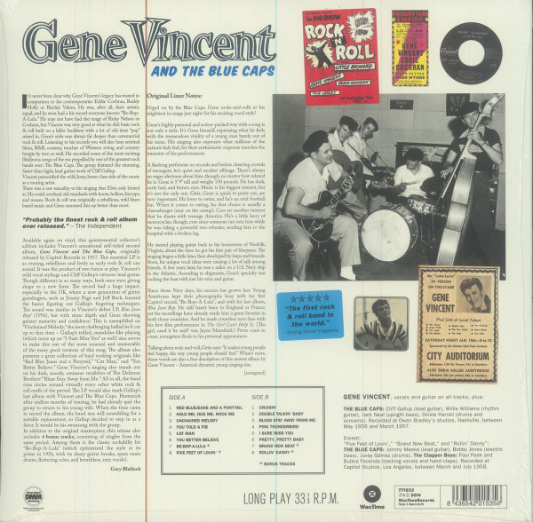 Gene Vincent & His Blue Caps - Gene Vincent And The Blue Caps | Waxtime (771923) - 2