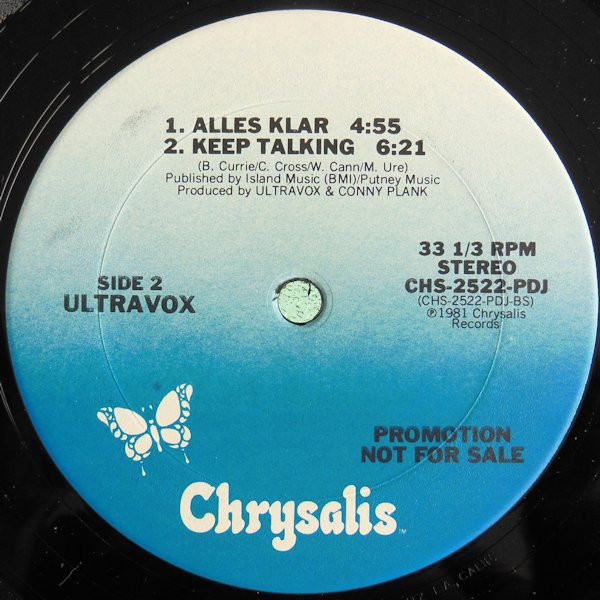 Ultravox - All Stood Still | Chrysalis (CHS-2522-PDJ) - 2