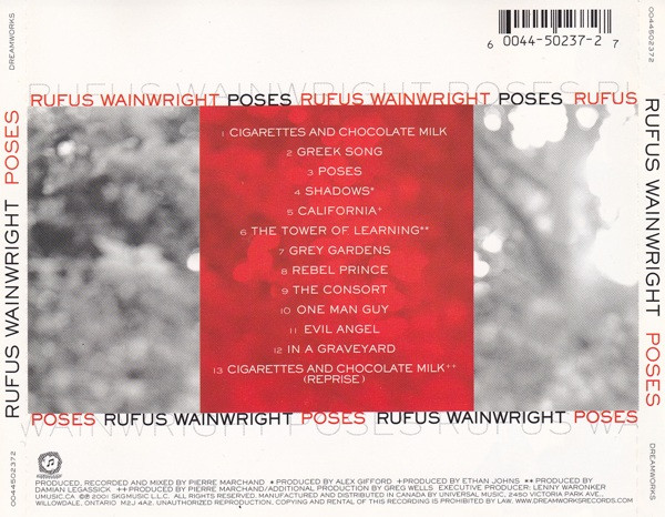 Rufus Wainwright - Poses (CD) | DreamWorks Records (0044502372) - 2 Rufus Wainwright - Poses (CD) | DreamWorks Records (0044502372) - 2