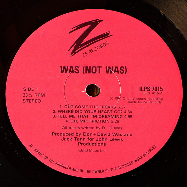 Was (Not Was) - Was (Not Was) | ZE Records (ILPS 7015) - 3 Was (Not Was) - Was (Not Was) | ZE Records (ILPS 7015) - 3