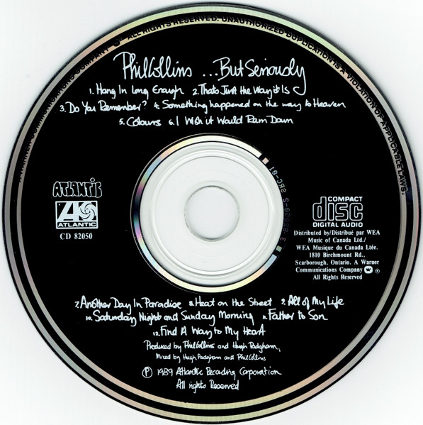 Phil Collins - ...But Seriously | Atlantic (CD 82050) - 3