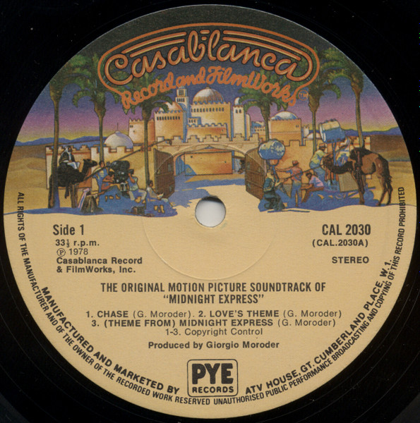 Giorgio Moroder - Midnight Express (Music From The Original Motion Picture Soundtrack) | Casablanca (CAL 2030) - 3 Giorgio Moroder - Midnight Express (Music From The Original Motion Picture Soundtrack) | Casablanca (CAL 2030) - 3