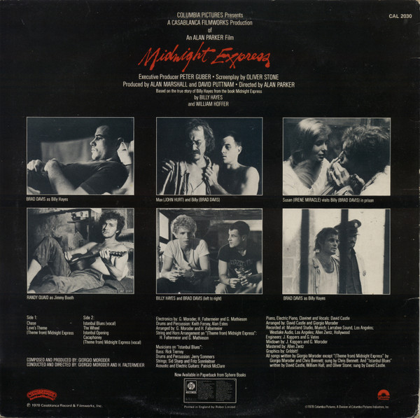 Giorgio Moroder - Midnight Express (Music From The Original Motion Picture Soundtrack) | Casablanca (CAL 2030) - 2 Giorgio Moroder - Midnight Express (Music From The Original Motion Picture Soundtrack) | Casablanca (CAL 2030) - 2