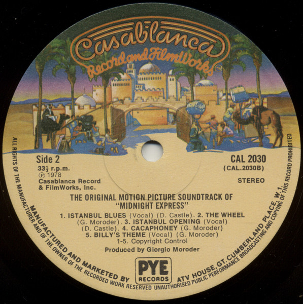 Giorgio Moroder - Midnight Express (Music From The Original Motion Picture Soundtrack) | Casablanca (CAL 2030) - 4 Giorgio Moroder - Midnight Express (Music From The Original Motion Picture Soundtrack) | Casablanca (CAL 2030) - 4