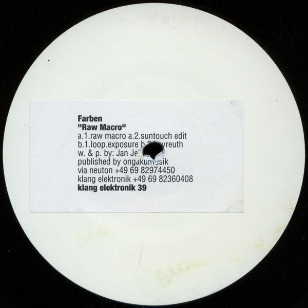 Farben - Raw Macro | Klang Elektronik (KLANG 39) - main