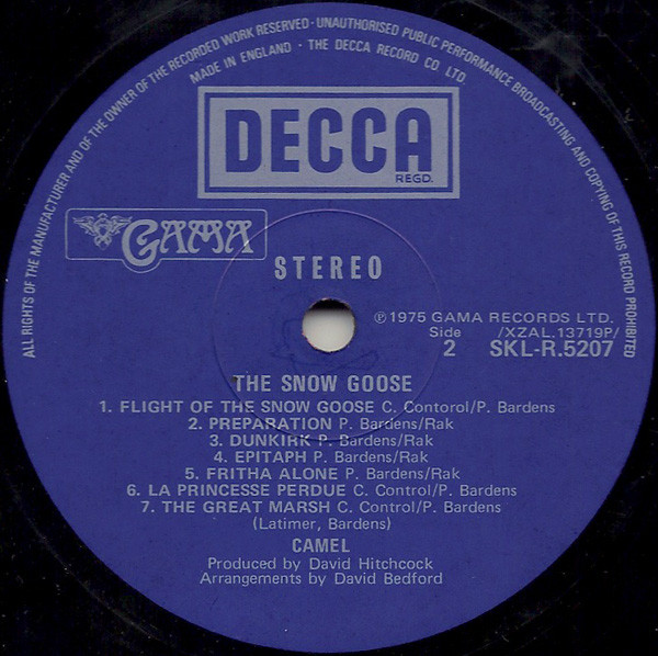 Camel - The Snow Goose | Decca (SKL-R 5207) - 2