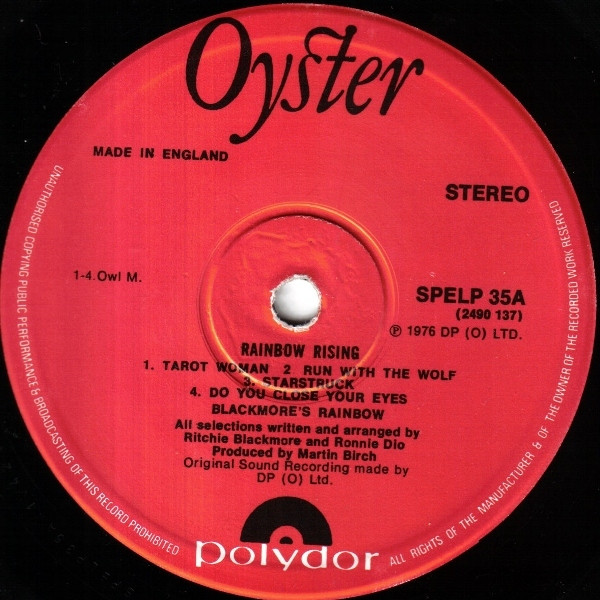 Rainbow - Rainbow Rising | Oyster (SPELP 35) - 3