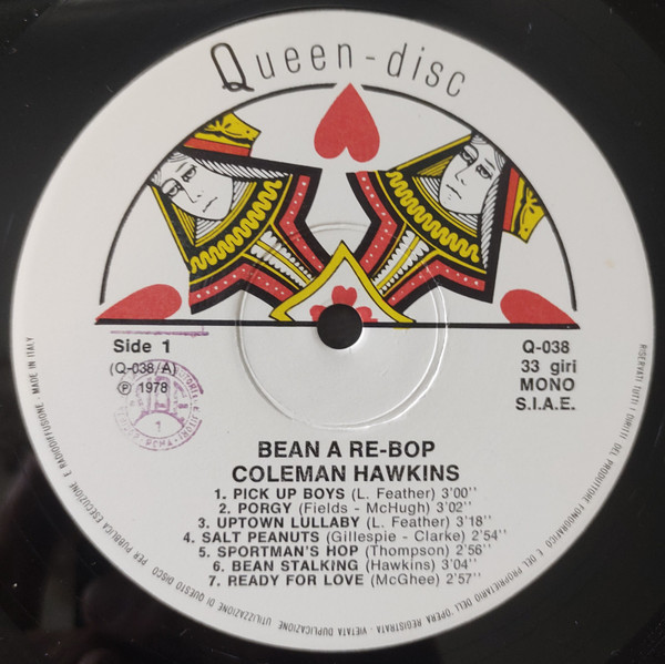 Coleman Hawkins - Bean A Re-Bop | Queen-disc (Q-038) - 3 Coleman Hawkins - Bean A Re-Bop | Queen-disc (Q-038) - 3